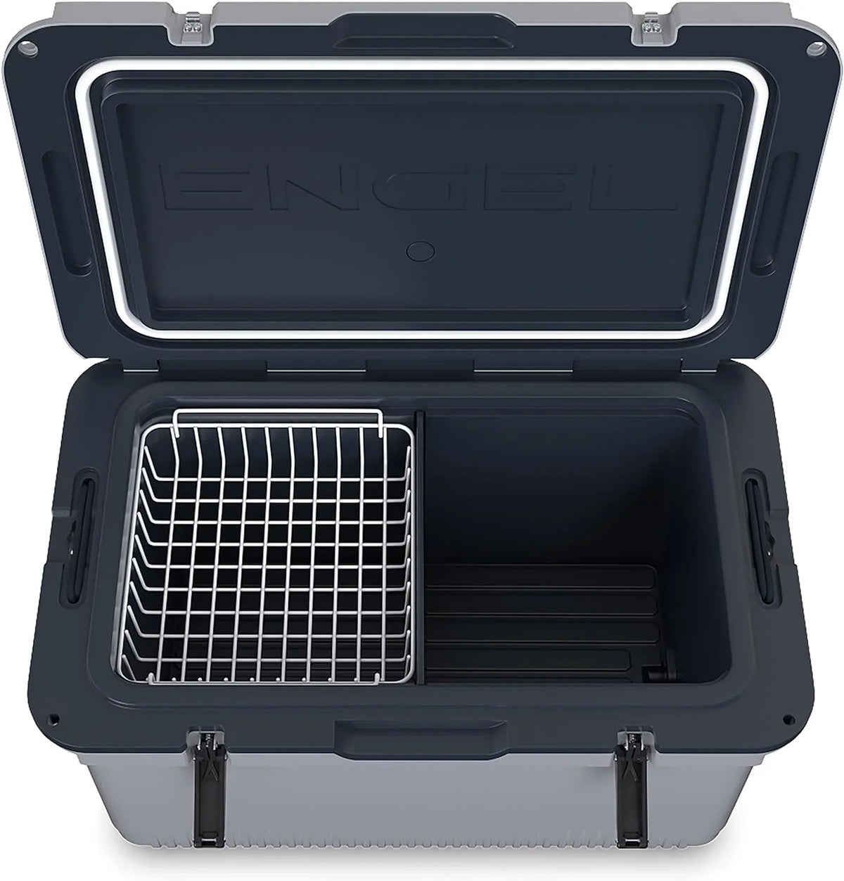 60 QT Ultra-Light Injection Molded Cooler - Ice Chest Keeps Ice up to 7 Days - Large Cooler Includes Wire Basket, Divider and Built-in Bottle Opener