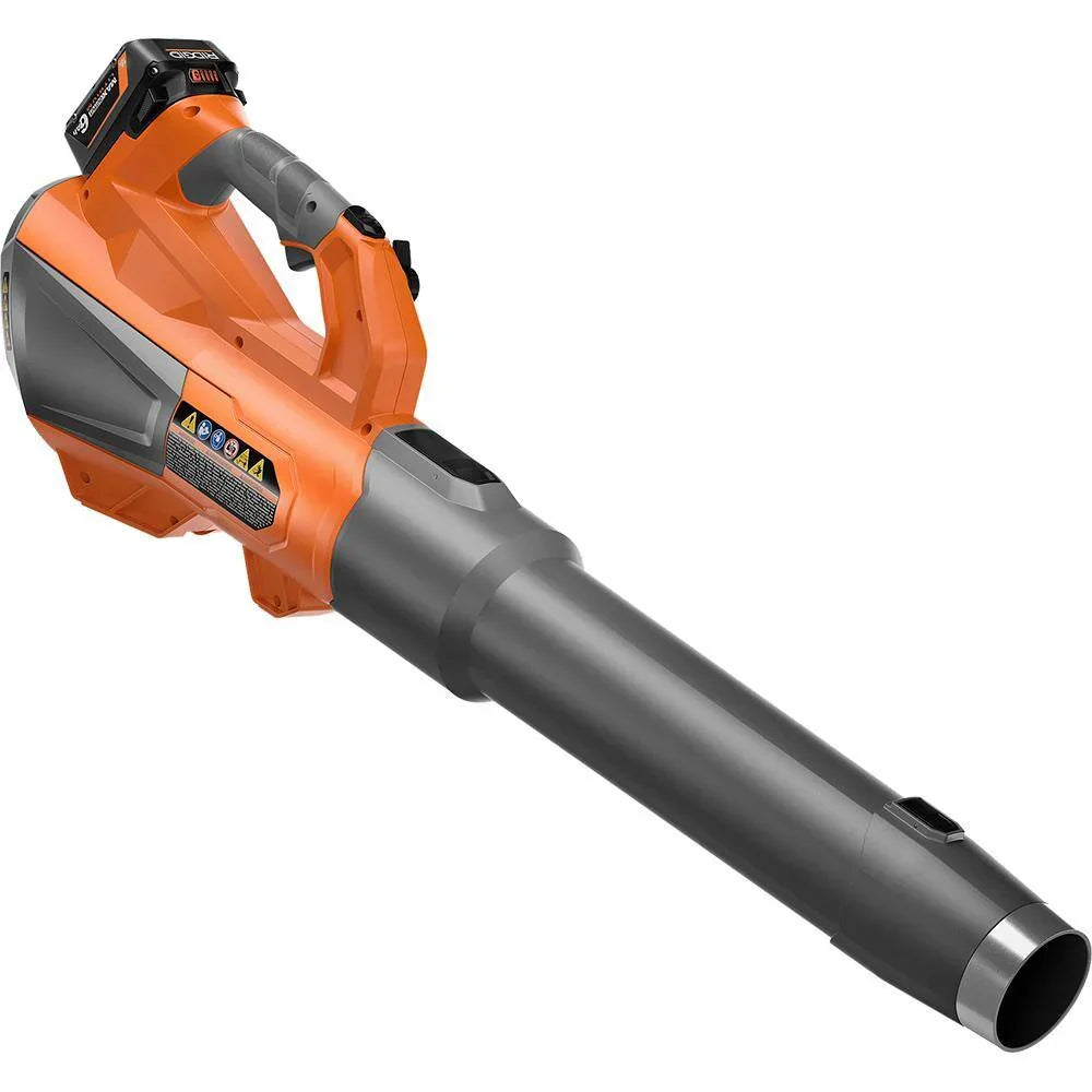 RIDGID 18V Brushless Cordless Leaf Blower, 510 CFM, 130 MPH, with 6.0Ah Battery & Charger