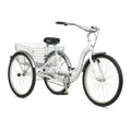 2025 Schwinn Meridian Adult Tricycle Bike Mens and Womens Three Wheel Beach Cruiser 26-inch Wheels Low Step-Through Frame Wide Seat Rear Folding Basket Sin
