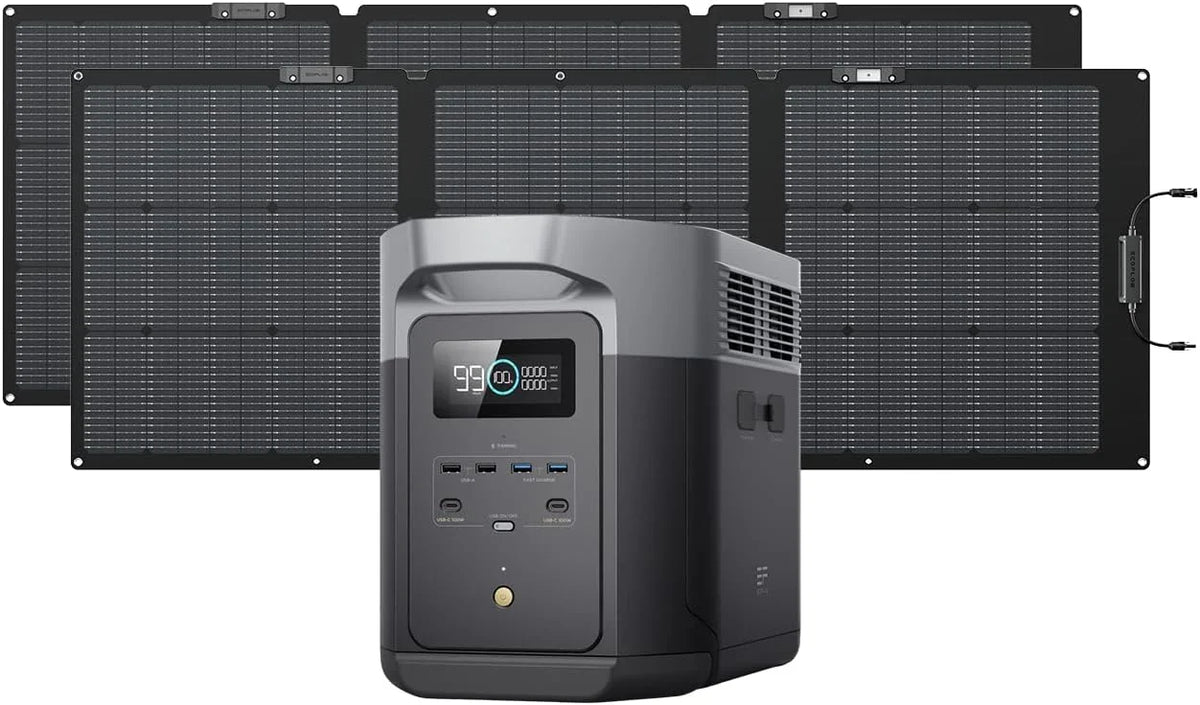 2400W Portable Power Station with Solar Generator Function