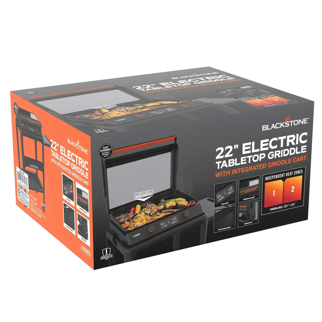 Blackstone E - Series 2 - Burner 22" Electric Tabletop Griddle with Prep Cart