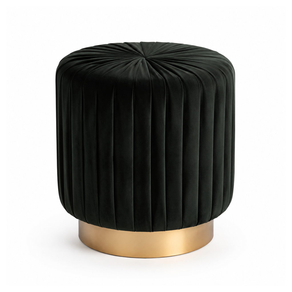 Arcade Pleat Vanity Stool