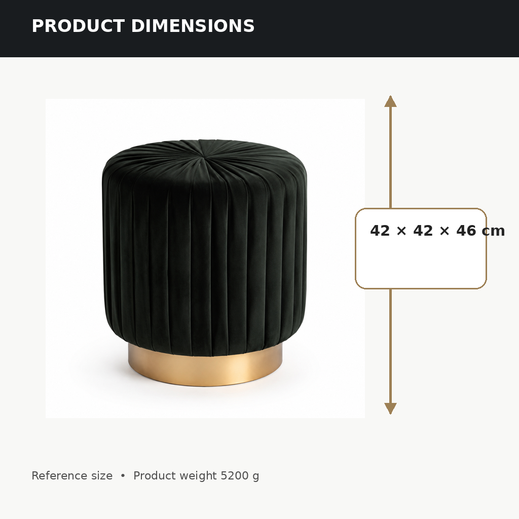 Arcade Pleat Vanity Stool