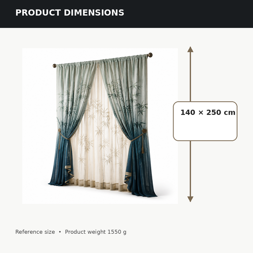 Bamboo Mist Layer Curtain