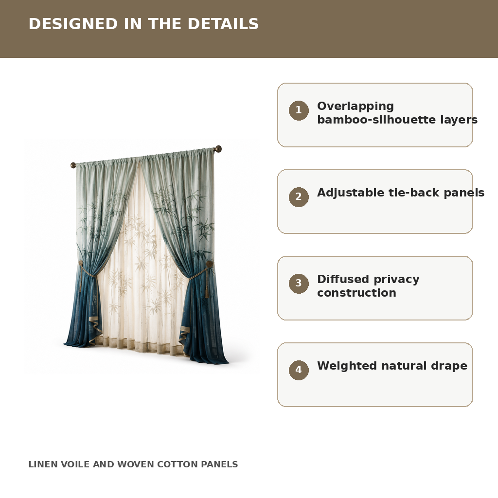 Bamboo Mist Layer Curtain