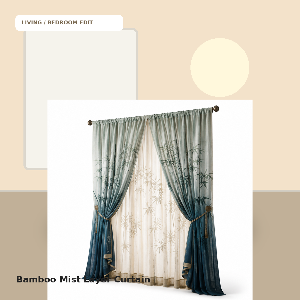 Bamboo Mist Layer Curtain