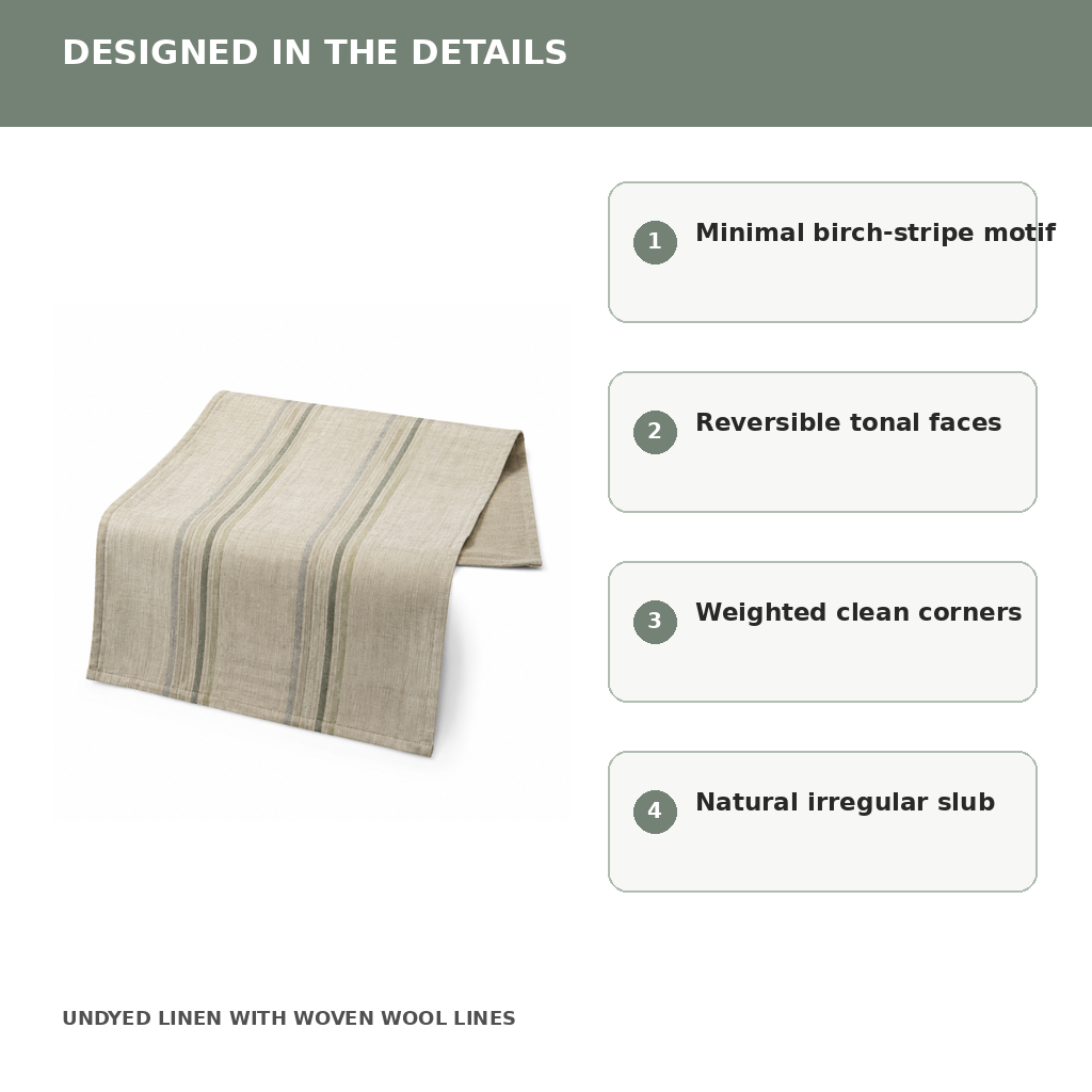 Birch Line Table Runner