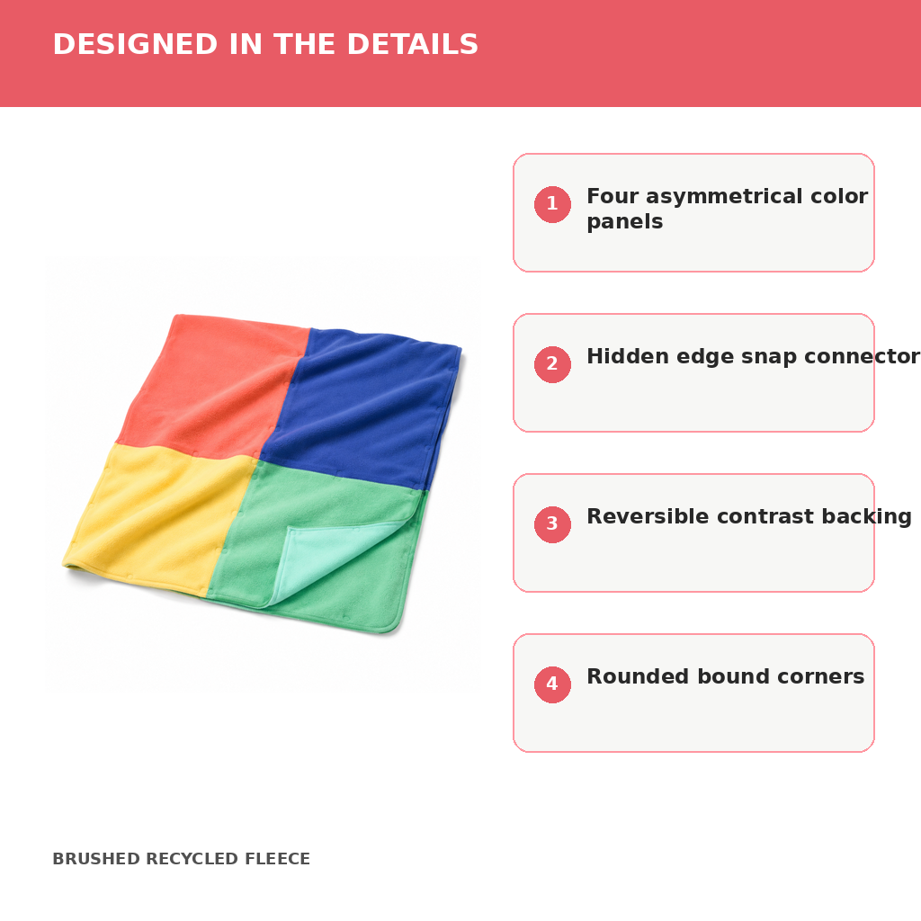 Color Block Snap Throw