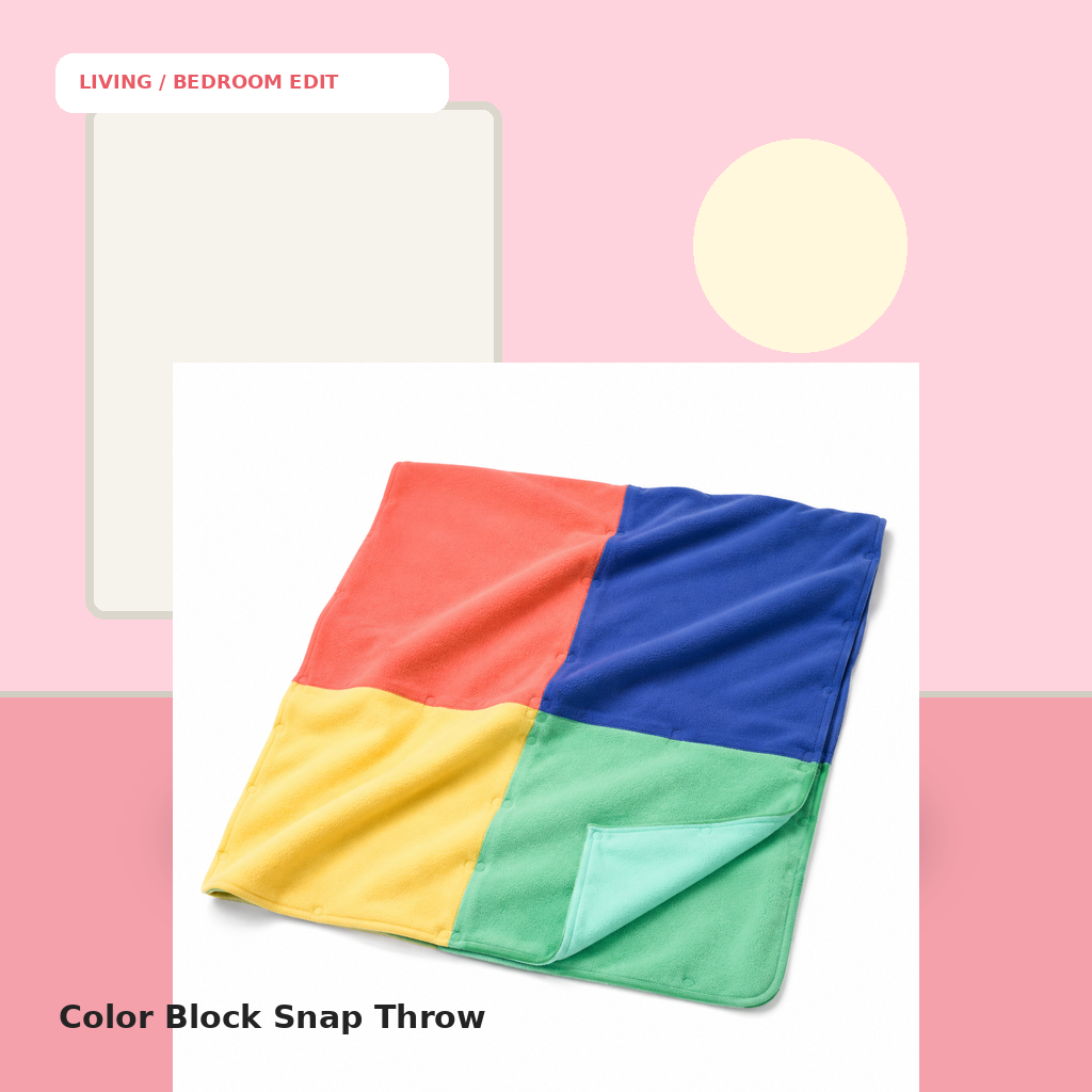 Color Block Snap Throw