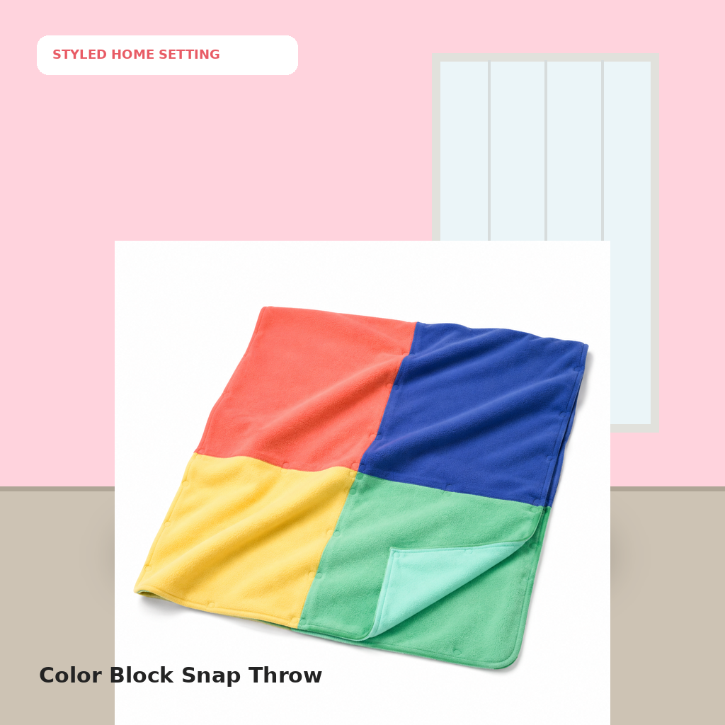 Color Block Snap Throw