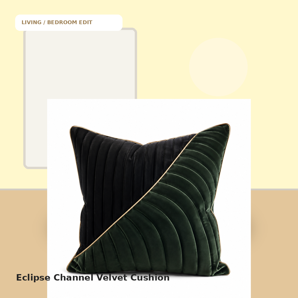 Eclipse Channel Velvet Cushion