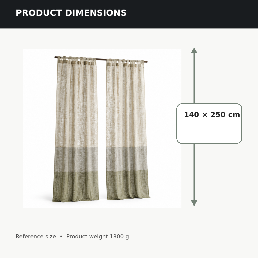 Fjord Weave Linen Curtain