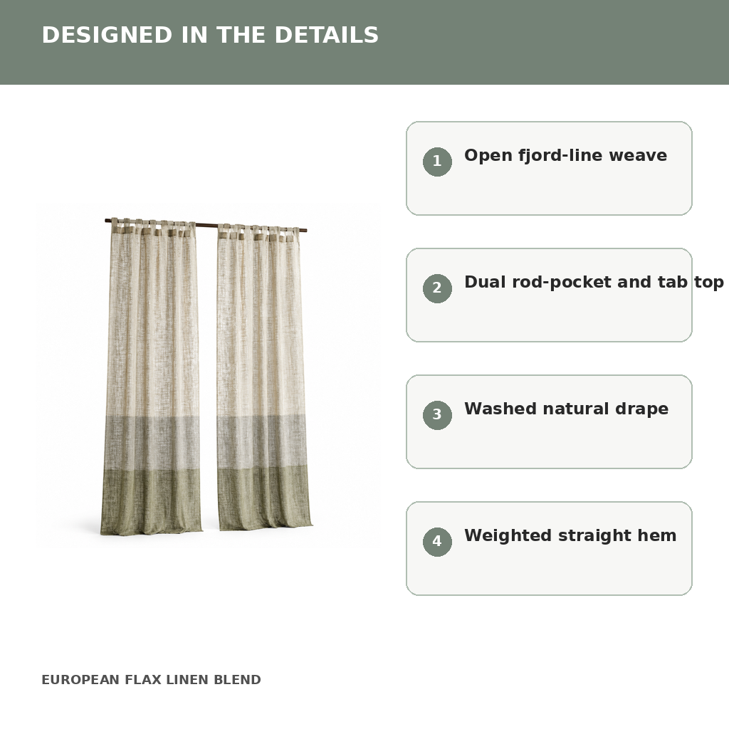 Fjord Weave Linen Curtain