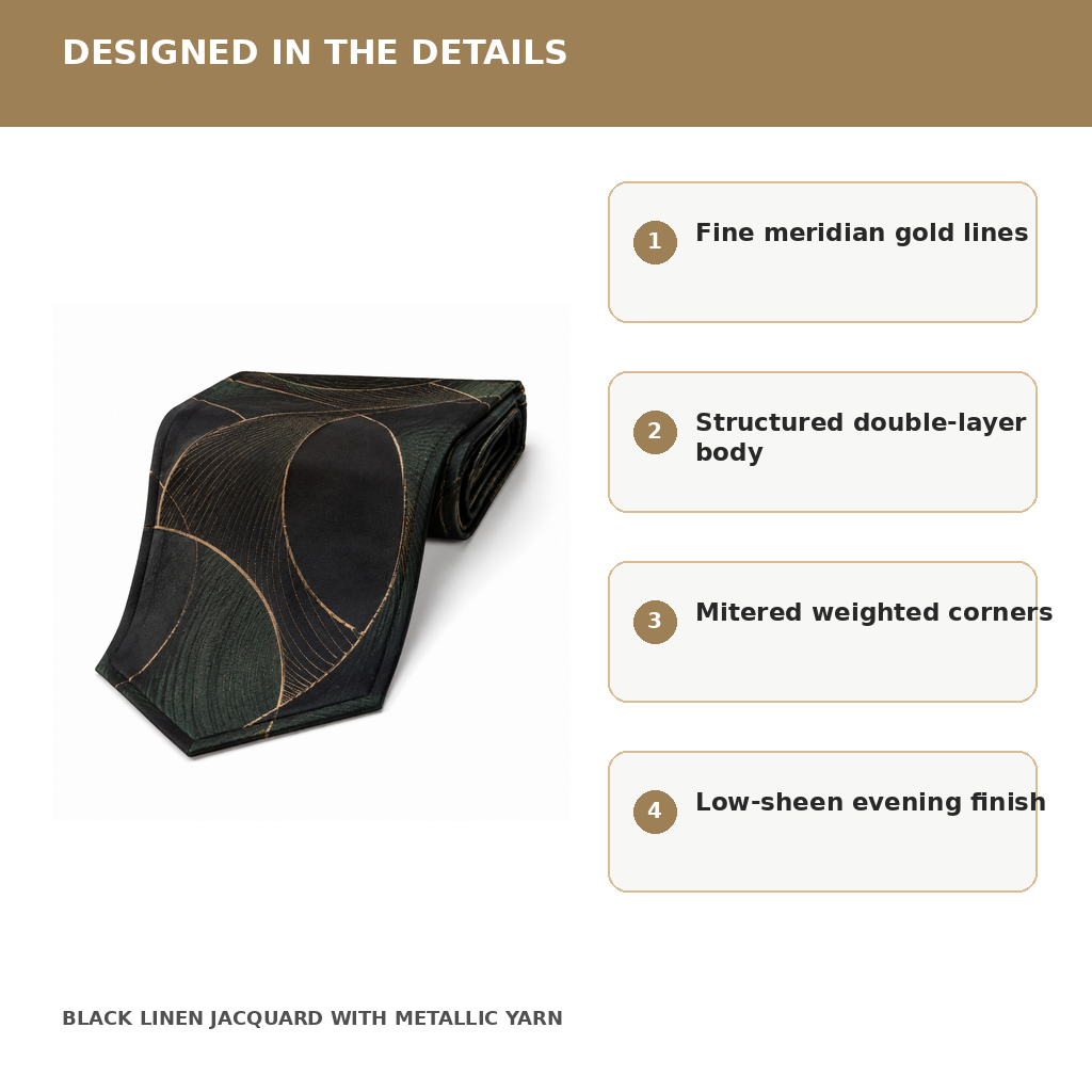 Gilded Meridian Table Runner