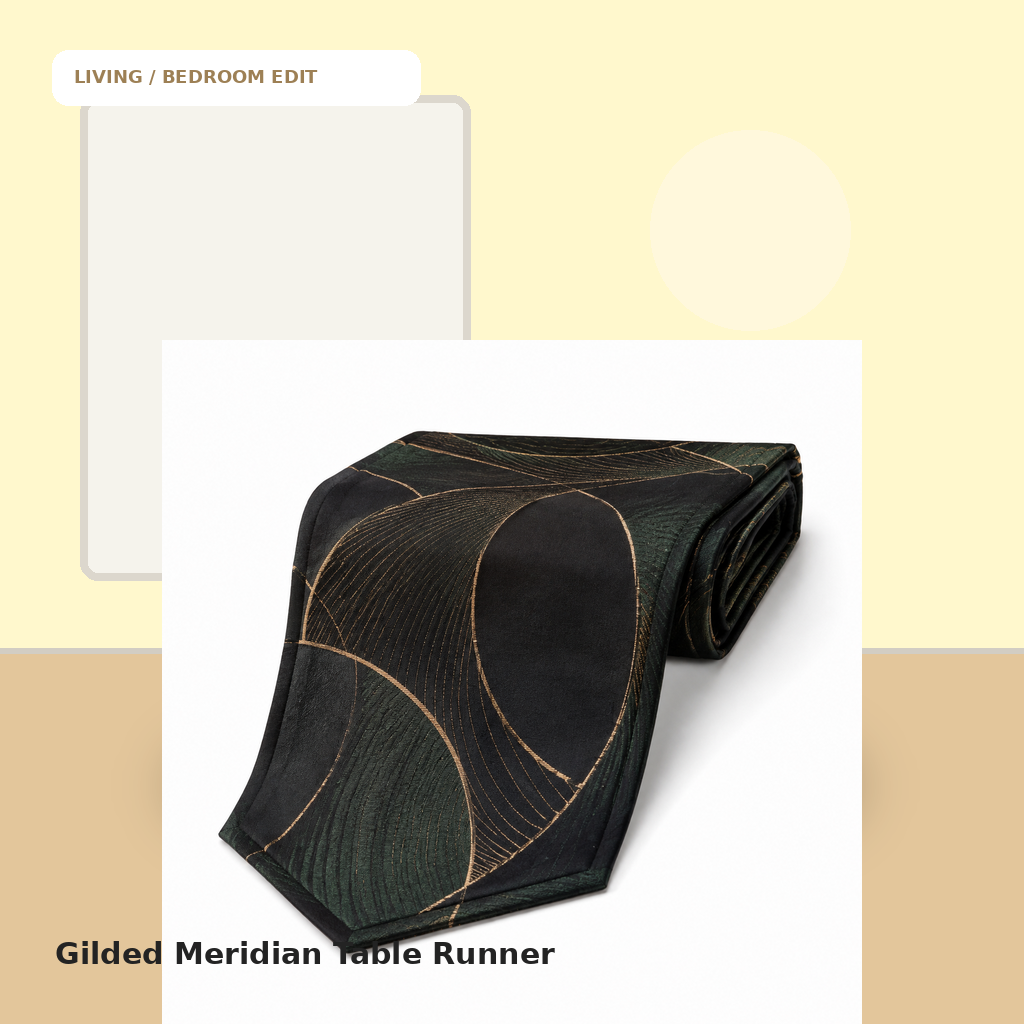 Gilded Meridian Table Runner