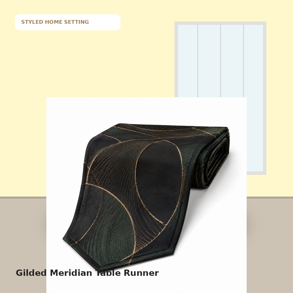 Gilded Meridian Table Runner