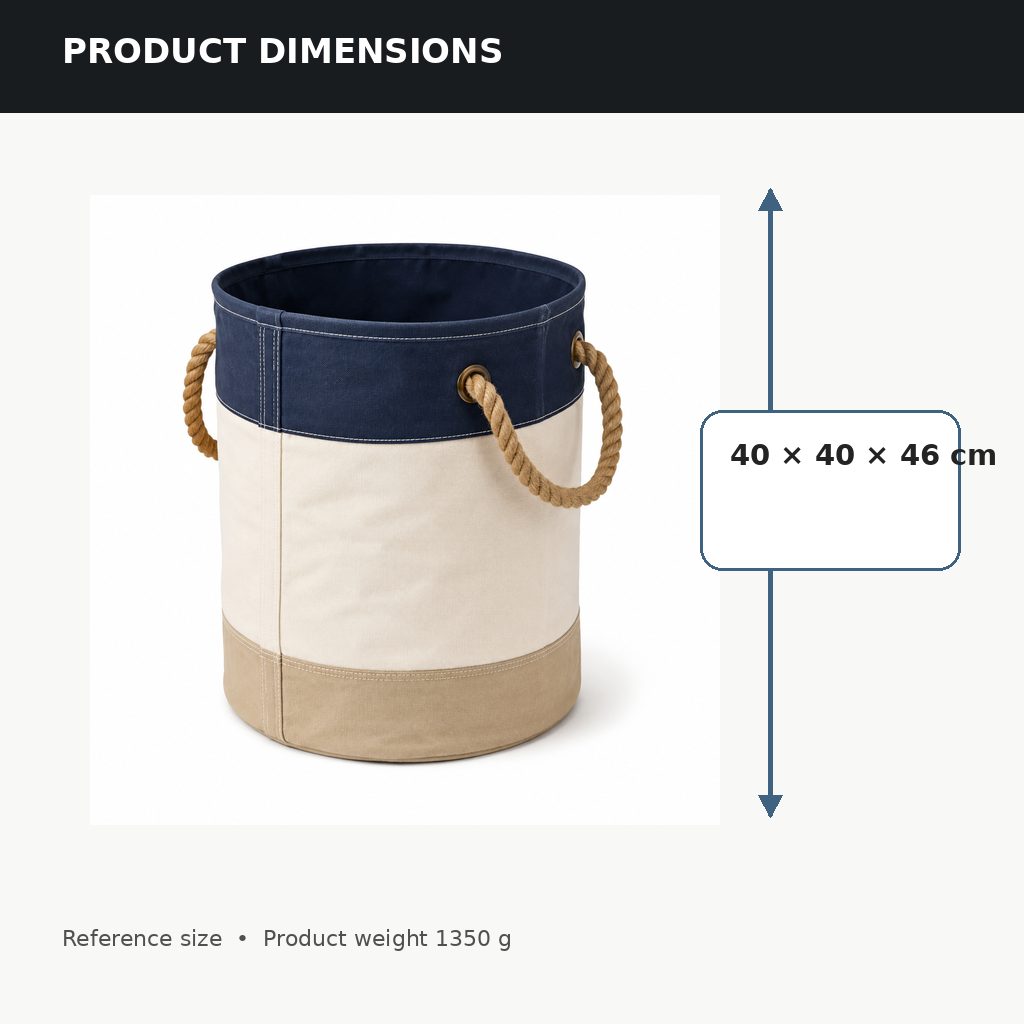 Harbor Rope Canvas Bin