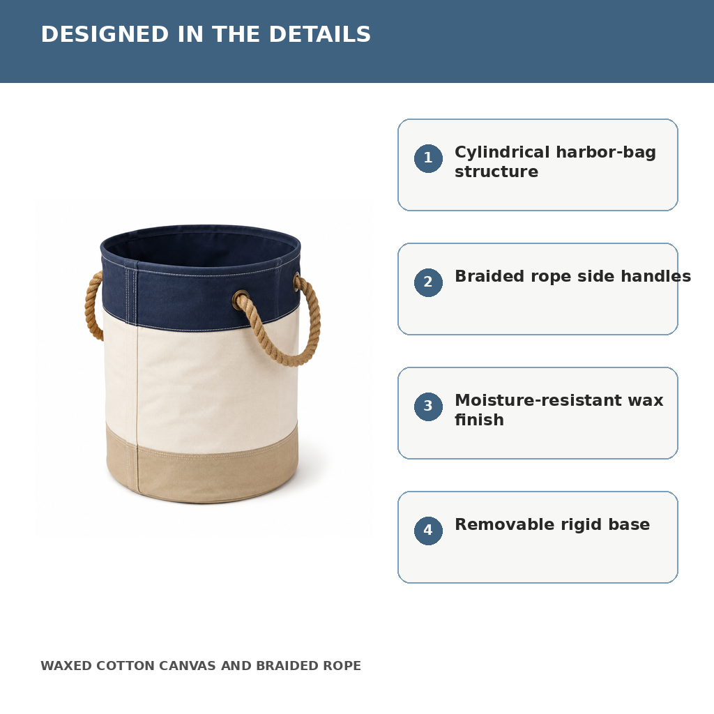 Harbor Rope Canvas Bin