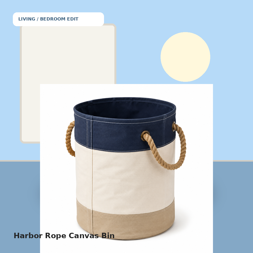 Harbor Rope Canvas Bin