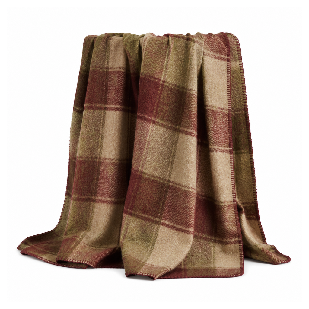 Hearth Check Wool Throw