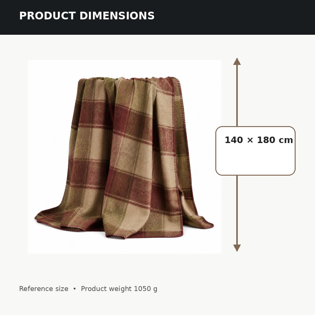 Hearth Check Wool Throw