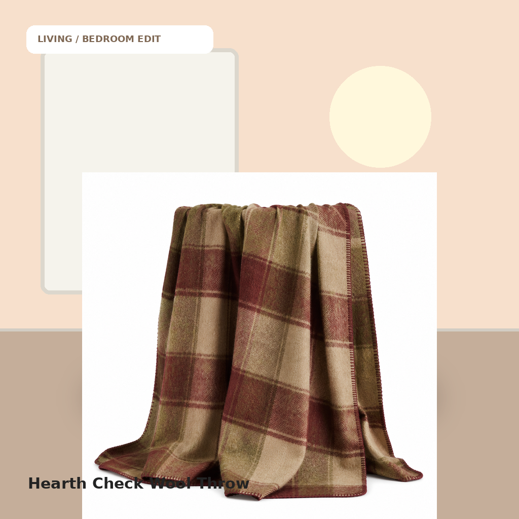 Hearth Check Wool Throw