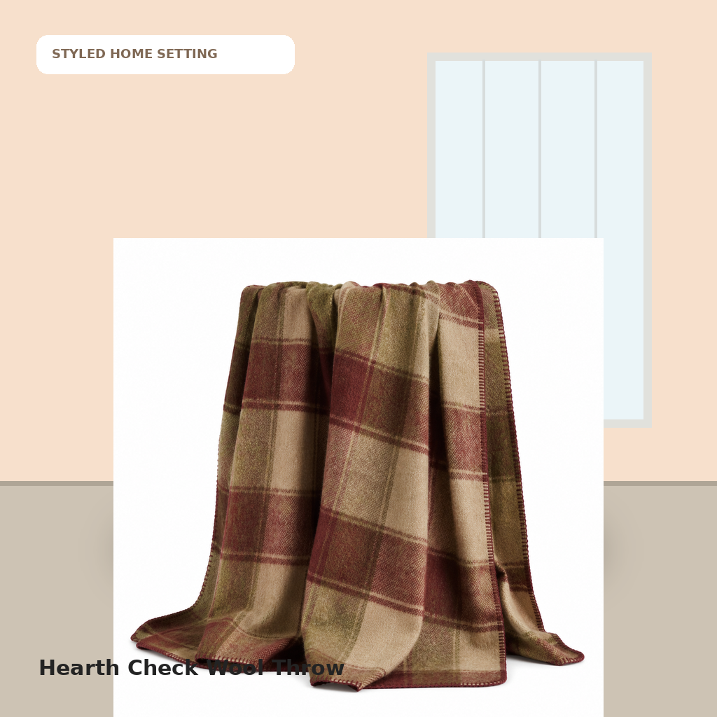 Hearth Check Wool Throw