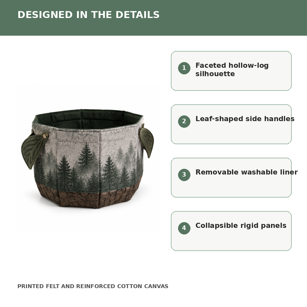 Hollow Log Storage Bin