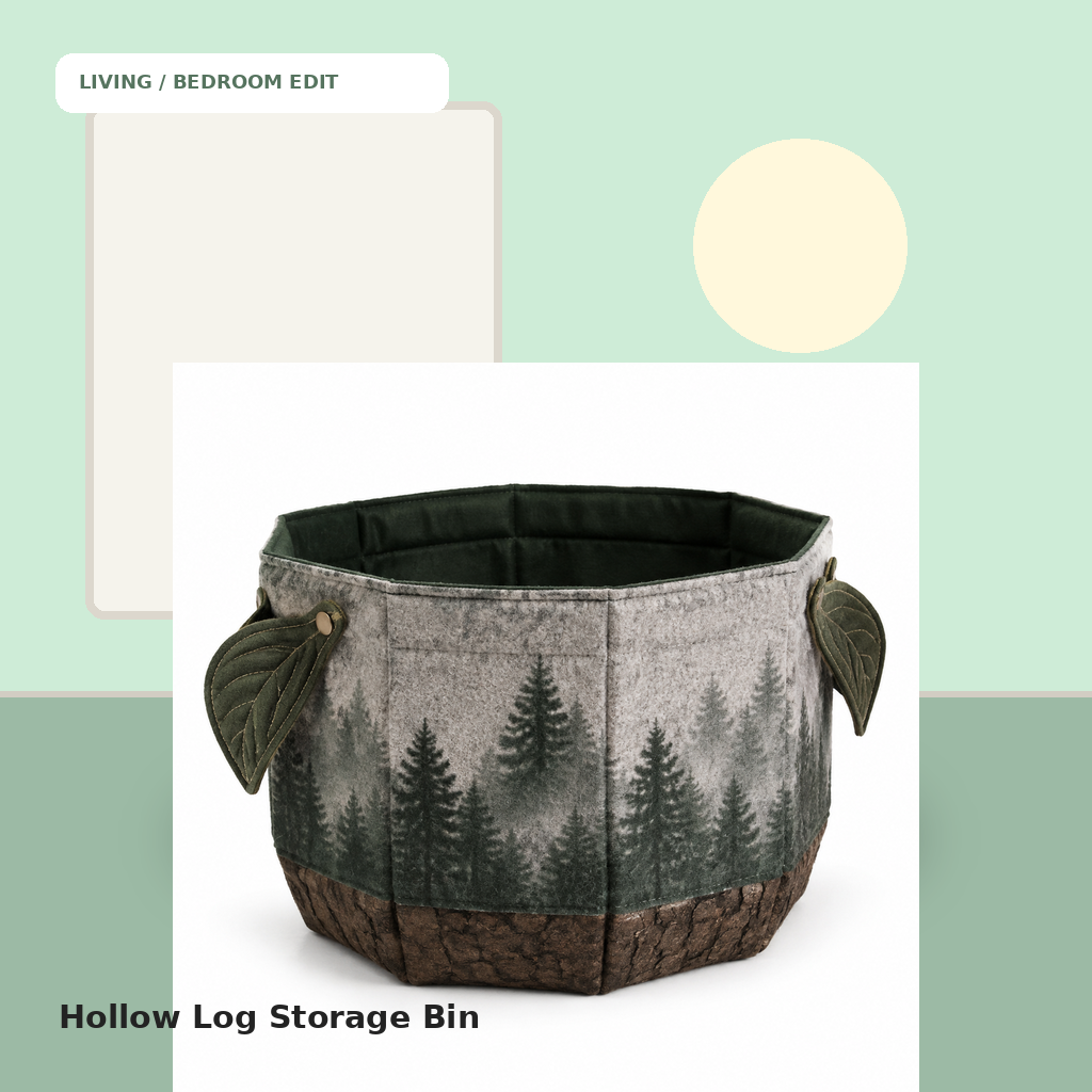 Hollow Log Storage Bin