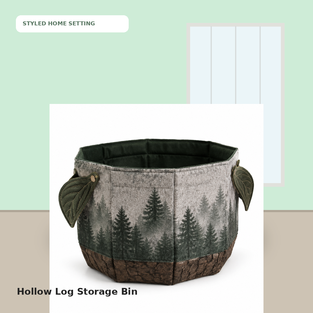Hollow Log Storage Bin