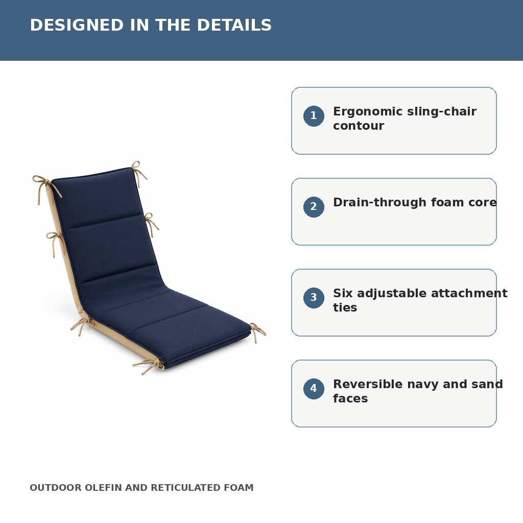 Marina Sling Chair Pad