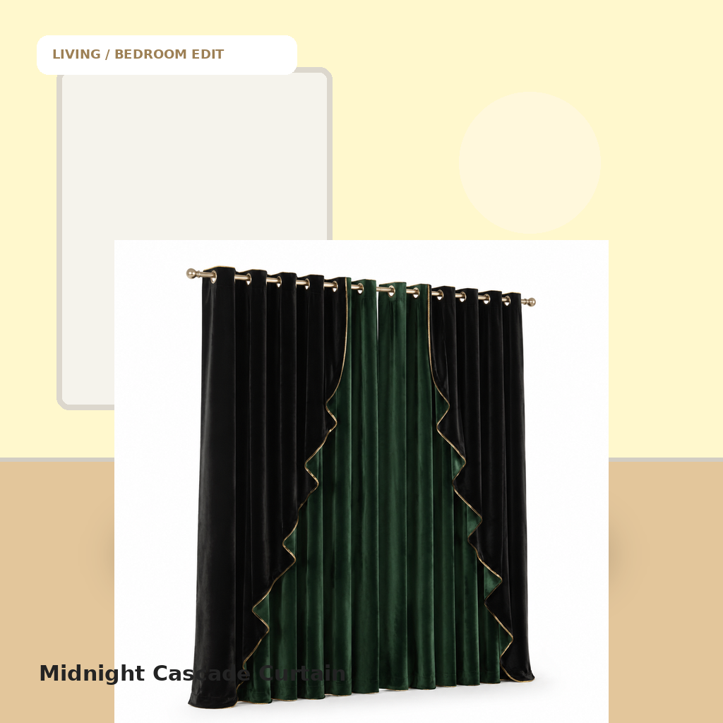 Midnight Cascade Curtain