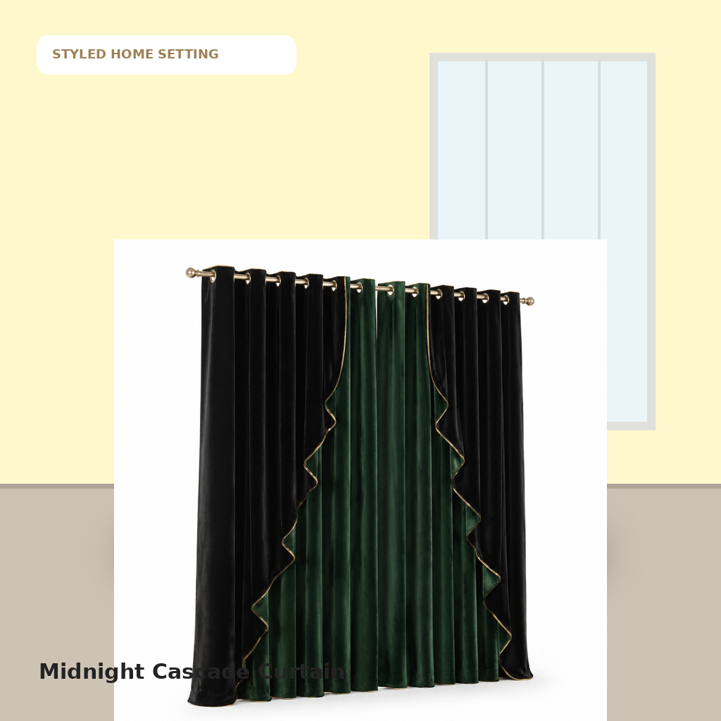 Midnight Cascade Curtain