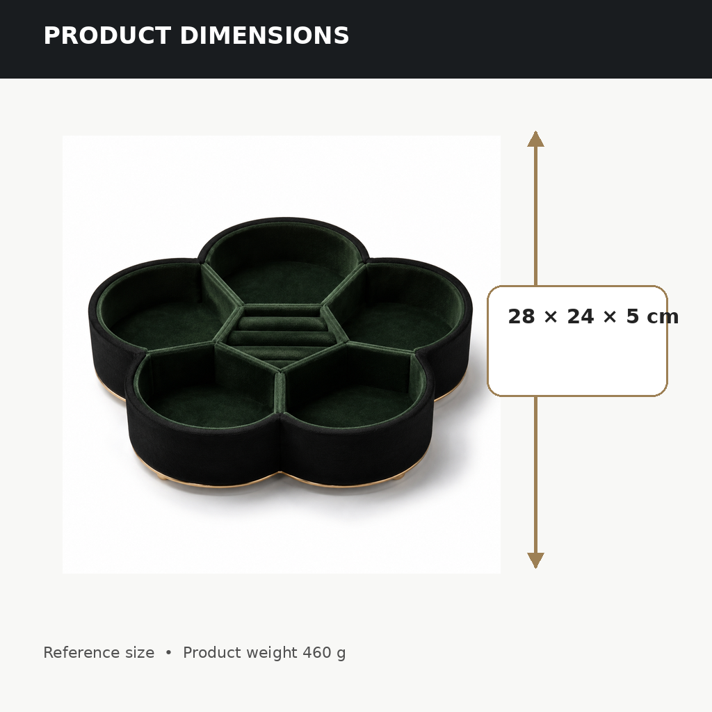 Noir Petal Jewelry Tray
