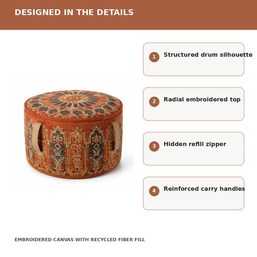 Oasis Drum Pouf
