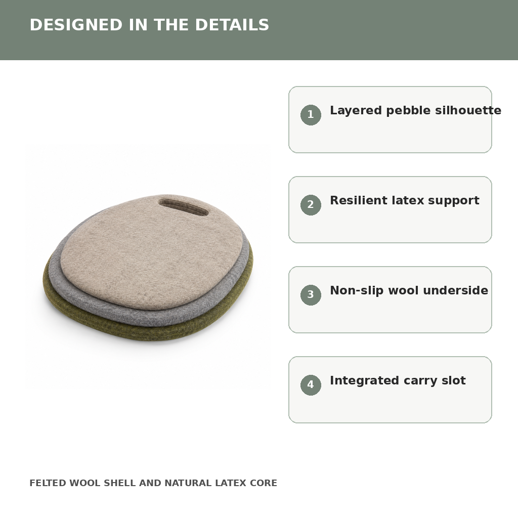 Pebble Stack Seat Pad