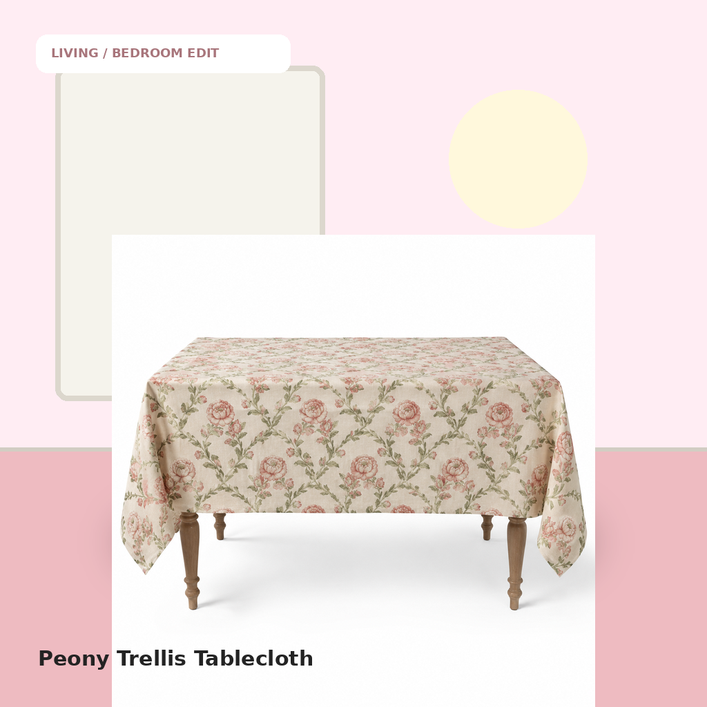 Peony Trellis Tablecloth