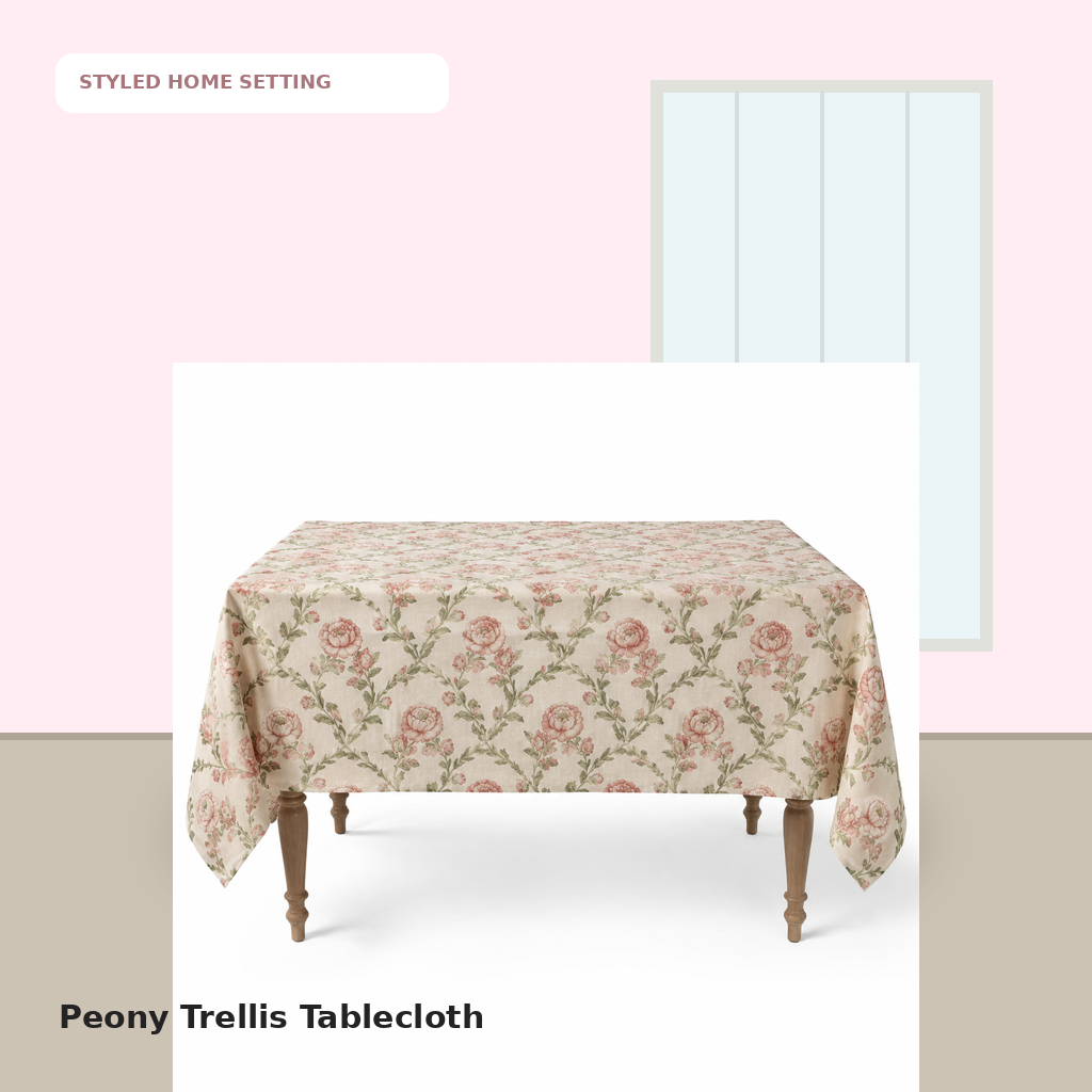 Peony Trellis Tablecloth