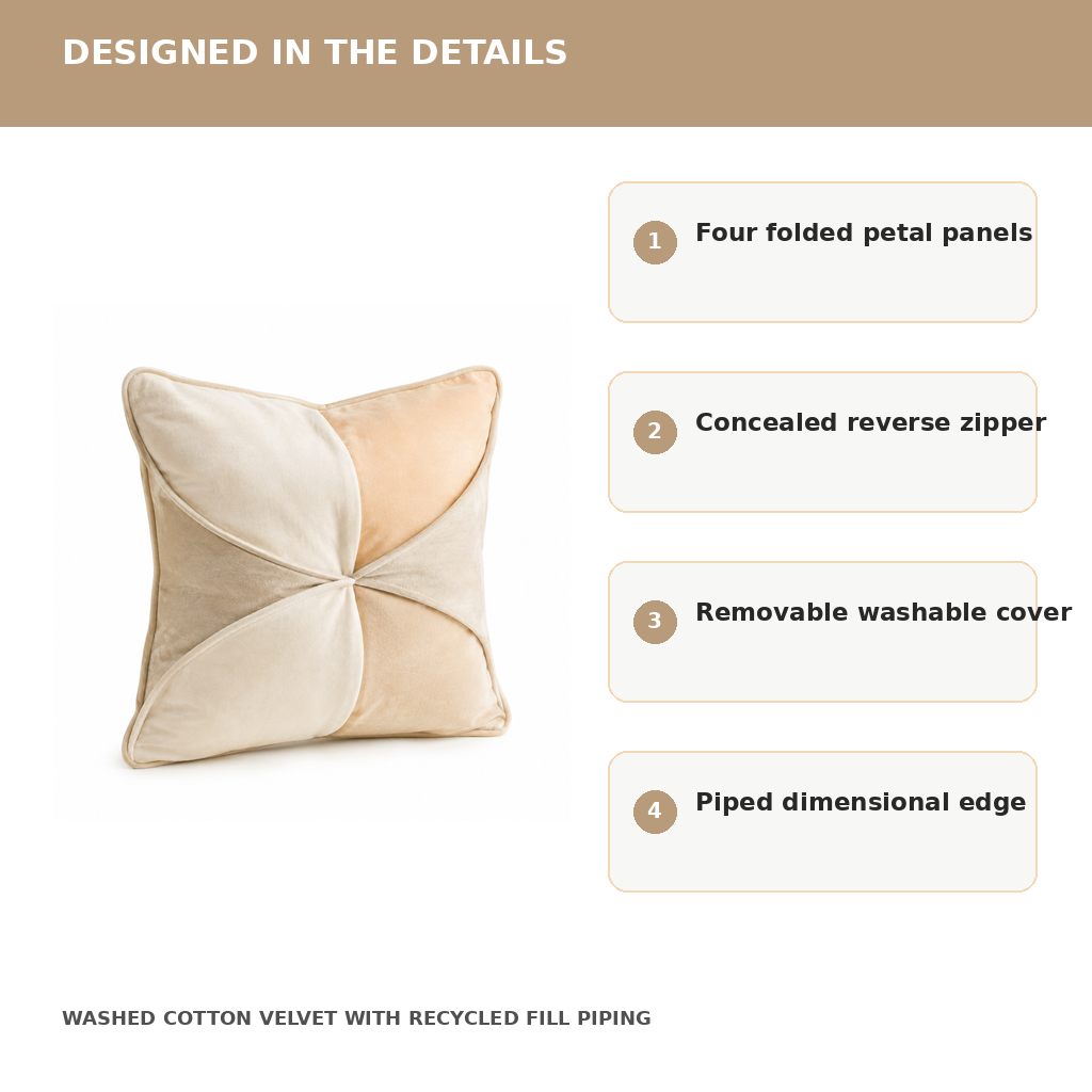 Petal Fold Cushion Cover