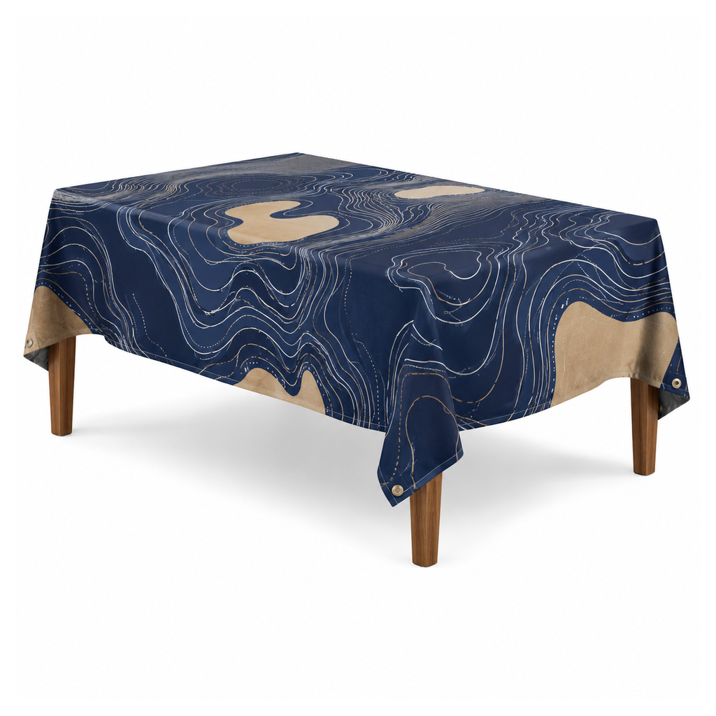 Tide Chart Outdoor Tablecloth