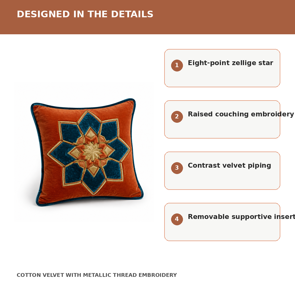 Zellige Star Cushion