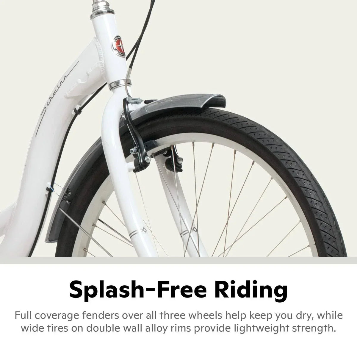 2025 Schwinn Meridian Adult Tricycle Bike Mens and Womens Three Wheel Beach Cruiser 26-inch Wheels Low Step-Through Frame Wide Seat Rear Folding Basket Sin