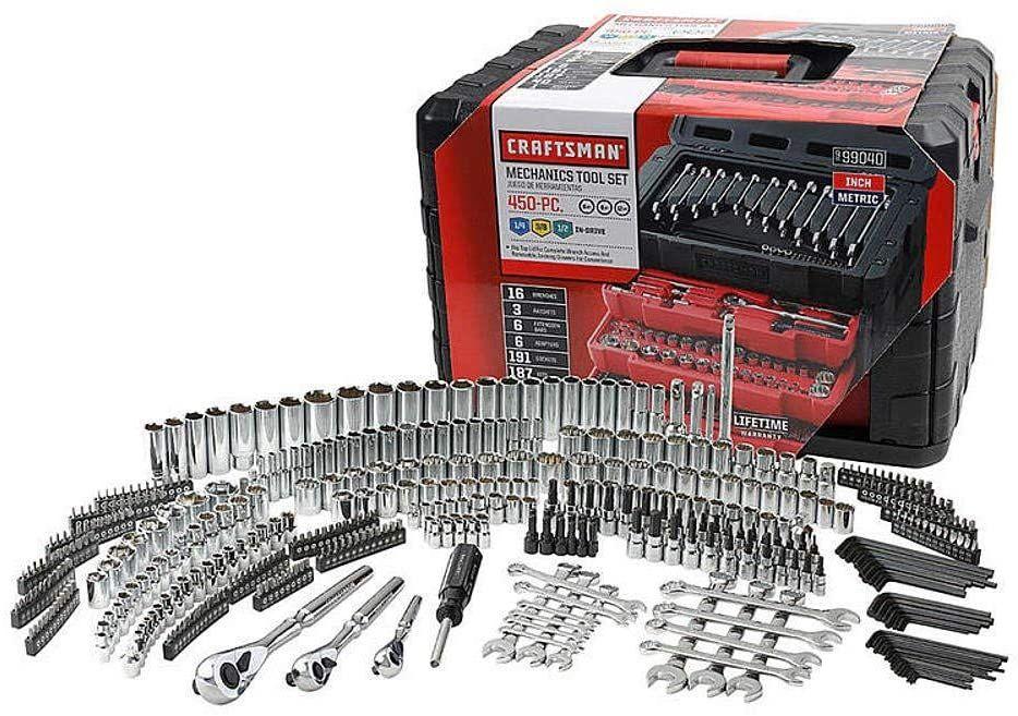 2025 Craftsman 450-Piece Mechanics Tool Set, Ratchet Socket Hand Wrench Toolset
