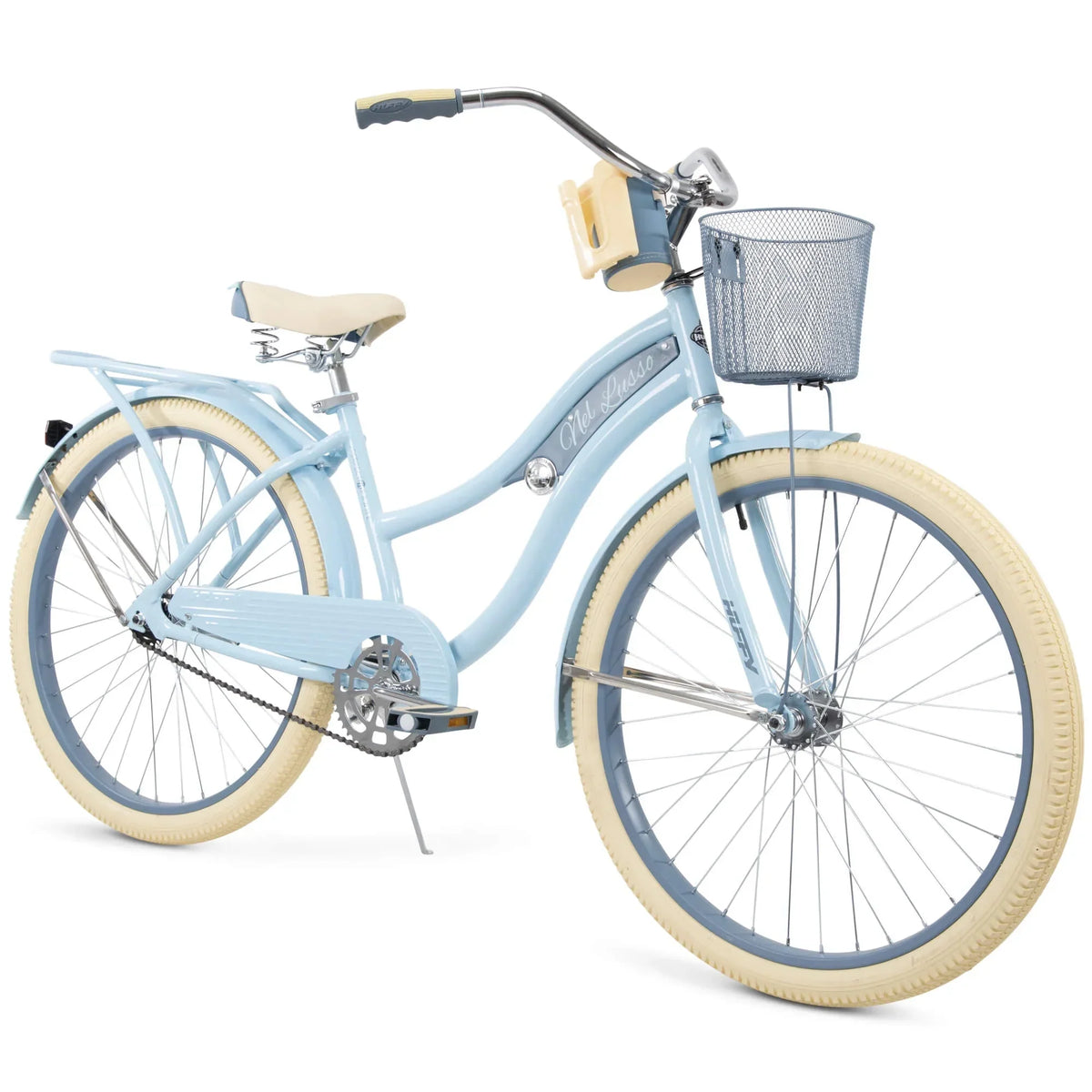 2025 nel Lusso Classic Cruiser Bike with Perfect Fit Frame, Women's, Light Blue, 26"