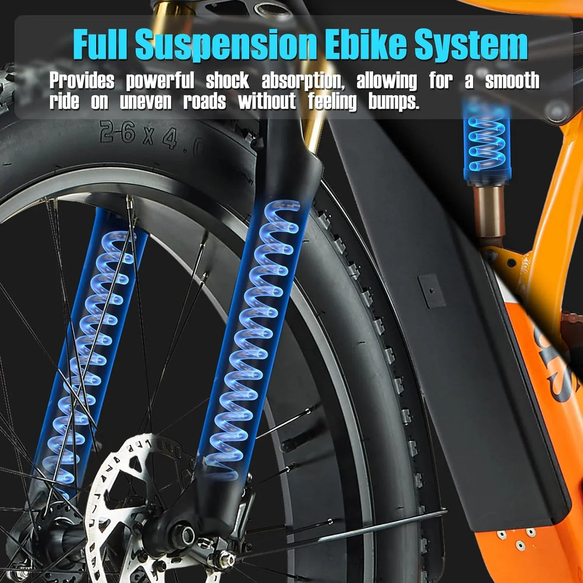 Electric Bike for Adults 26'', 1000W E - Mountain Bike 48V 30/20ah UL2849 Removable Battery, Fat Tire Ebike up to