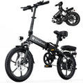Electric Bike for Adults 500W Motor, 20 mph Folding Ebike, 14"/16"/20" Adults Electric Bicycles with Smart Uphill, 280.8Wh Battery, 25 Miles PAS Range, Mini E Bikes for Adults and Teens-isinwheel