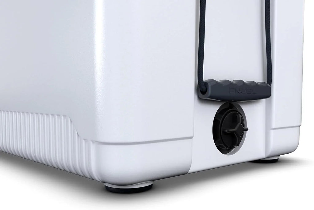 60 QT Ultra-Light Injection Molded Cooler - Ice Chest Keeps Ice up to 7 Days - Large Cooler Includes Wire Basket, Divider and Built-in Bottle Opener