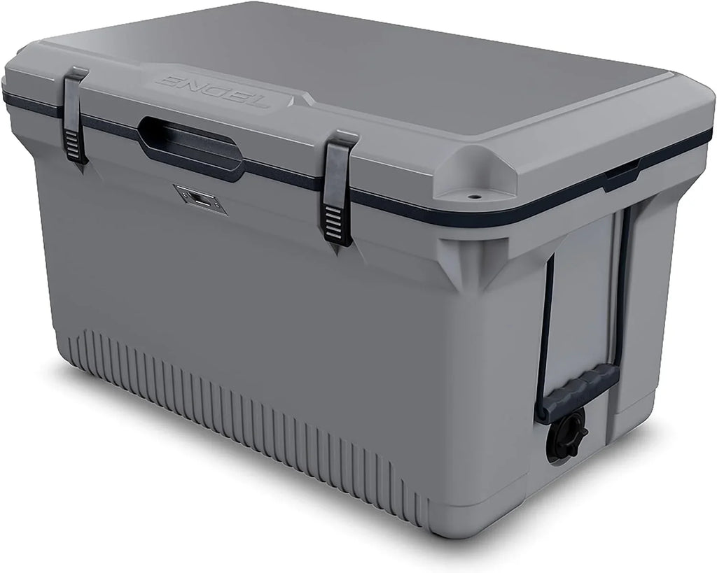 60 QT Ultra-Light Injection Molded Cooler - Ice Chest Keeps Ice up to 7 Days - Large Cooler Includes Wire Basket, Divider and Built-in Bottle Opener