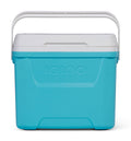 Igloo 28 qt. Laguna Hard-Sided Ice Chest Cooler, Aqua Blue and White