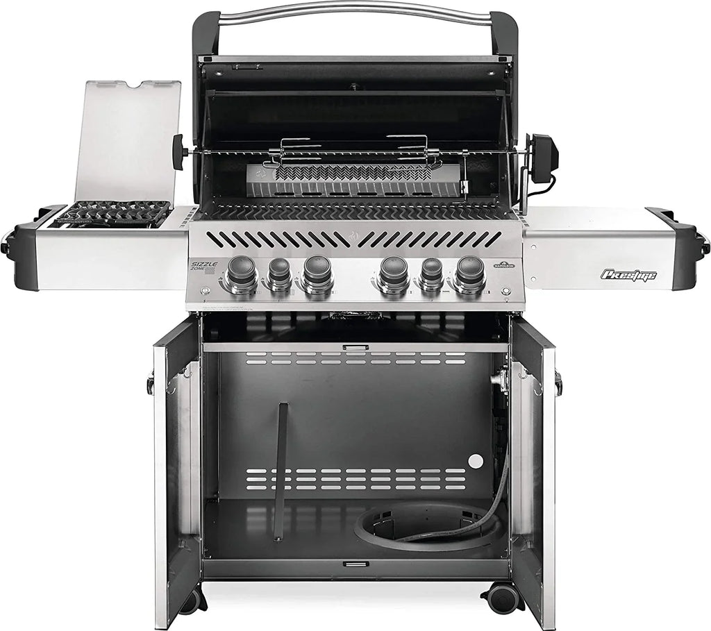 Napoleon P500RSIBPSS-3 Prestige 500 RSIB Propane Gas Grill, sq. in + Infrared Side and Rear Burner, Stainless Steel